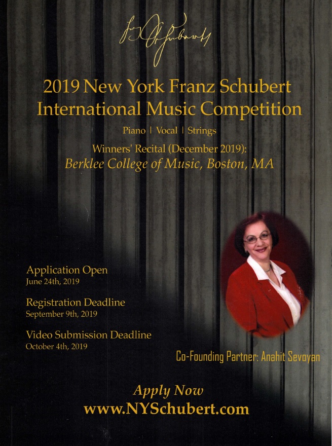 2019 New York Franz Schubert International Music Competition
